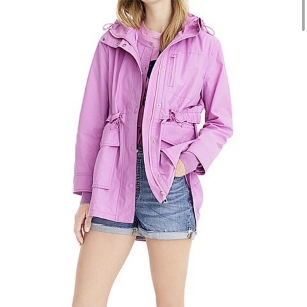 J Crew Perfect Lightweight Jacket Sundrenched Peony Size Small Purple Lavender